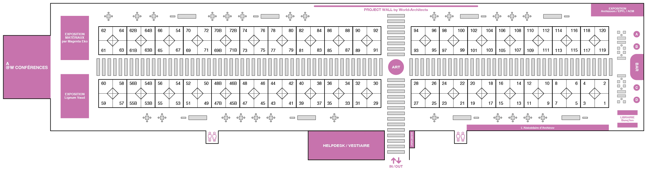 Plan du salon ARCHITECT@WORK Lausanne 2026